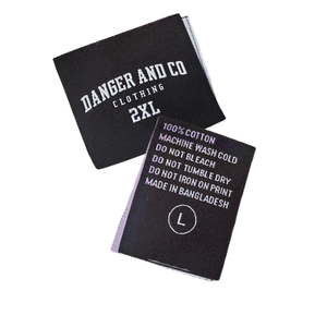 Low MOQ 50 PCS <strong>Customized</strong> Tag <strong>Labels</strong> High Density Woven Polyester Neck <strong>Labels</strong> <strong>Customized</strong> Damask Garment Woven <strong>Labels</strong>