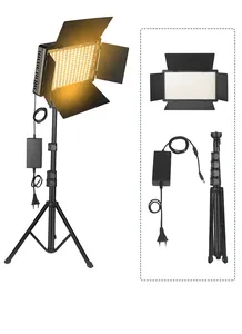 Fotoğraf akülü küçük 45w led Pro U600 stüdyo video panel AYDINLATMA video çekim için 2.1m işık standı ile - Product Image 5