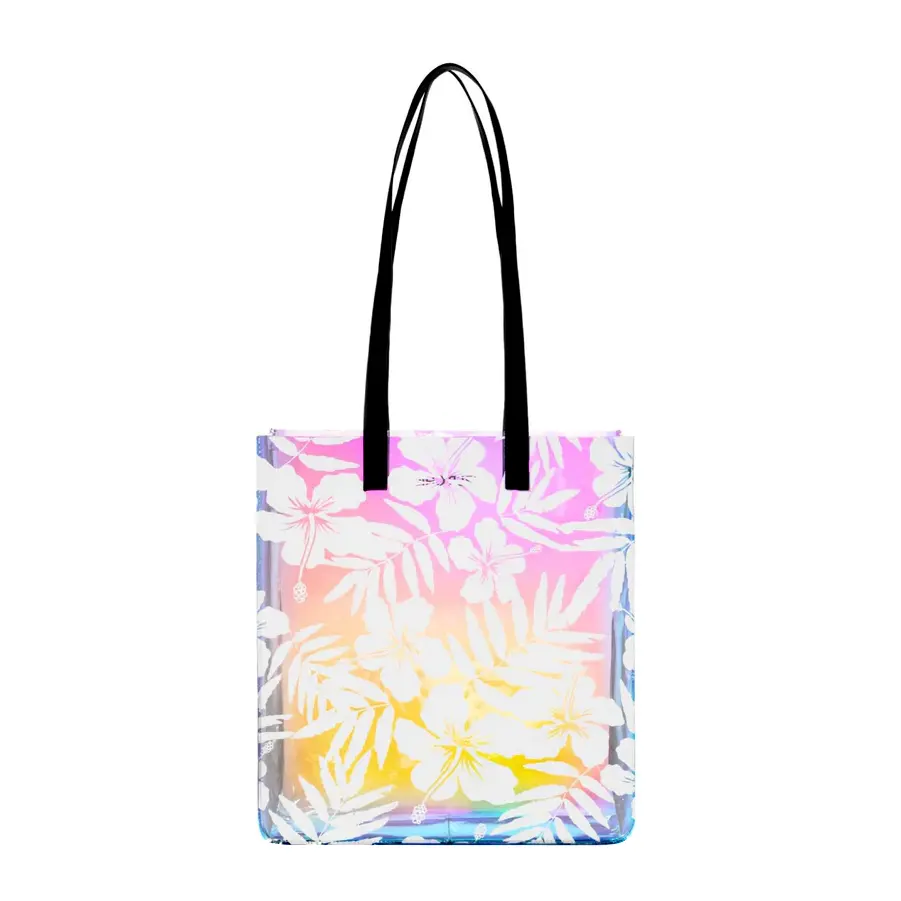 Candy Color Custom Logo Waterproof Clear Plastic Jelly Summer PVC Clear Tote Bag Ladies Transparent PVC Waterproof Beach Bag