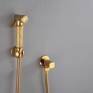Tüm bakır altın bide açılı vana güçlendirici sifon Modern tasarım bir giriş ve otel Toilets için iki çıkışları ile - Product Image 5