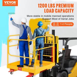 DB VEVOR 1200磅负载能力叉车安全笼36X36英寸折叠式工作平台，带可锁定旋转交流电机源 - Product Image 2