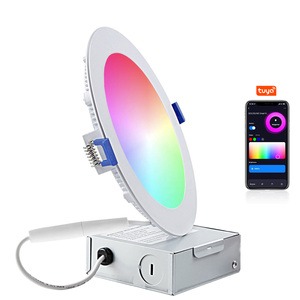GoldsunoRGBWスマートLEDパネルライトTuya4インチラウンドLED埋め込み式照明調光可能10wスマートライトダウンライト - Product Image 2