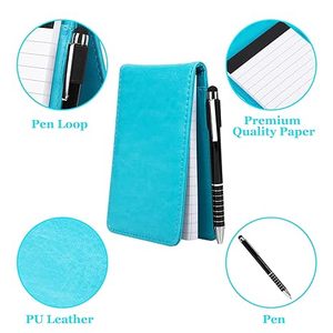 Leather Mini Pocket <strong>Notebook</strong> With Pen A7 <strong>Notebook</strong> Custom Acceptable - Product Image 2