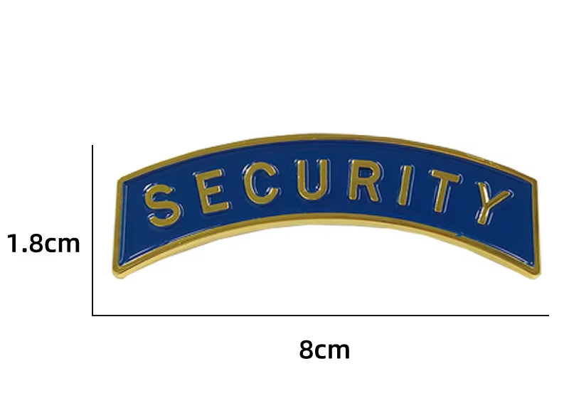 Badge de sécurité bleu 8*1,8 cm