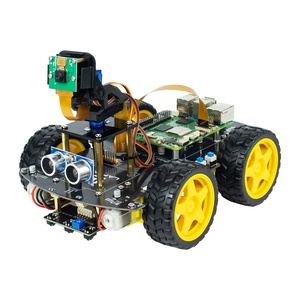 ラズベリーパイ用カメラ付きLAFVIN4WDスマートロボットカーキット544B PythonプログラミングDIYロボットプロジェクトキットAPP赤外線制御 - Product Image 1