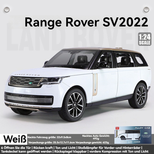 Diecast alaşım model araba 1:24 Range Rover SV 2022 alaşım araba modeli ses ve ışık geri çekme süslemeleri ile metal model - Product Image 6