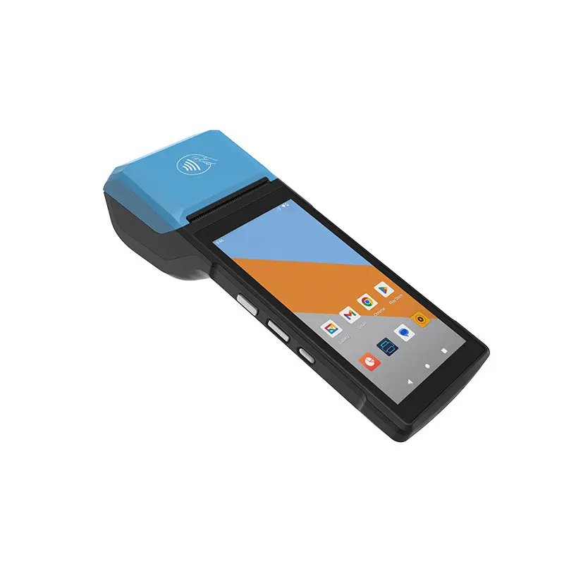 Android Мобильный смарт-терминал, сканер штрих-кодов, портативный Android 13 pos-аппарат с тепловым чековым принтером S81