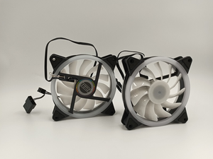 Ventilador de diseño funcional de doble bucle para juegos de pc, 12v, rgb, funda de ordenador de escritorio, Enfriador de pc de 120mm para escritorio