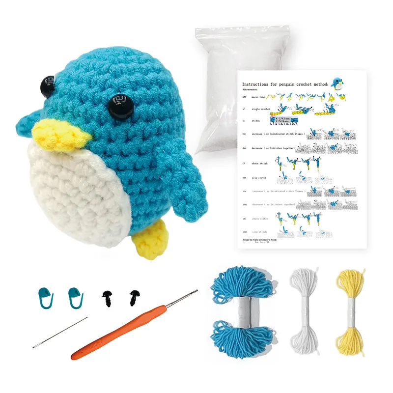 Kunden spezifisches Tier Diy Häk elgarn Mini-Projektor Handgemachtes Handwerk Lernen Sie Anfänger Amigurumi Häkelset für Anfänger