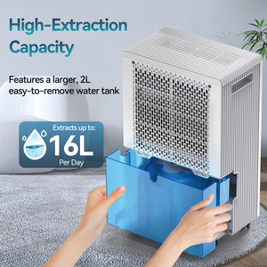 Nhà và RV 12l-16l/ngày Hướng dẫn sử dụng nguồn điện máy nén Máy hút ẩm với độ ẩm hiển thị điều khiển điện tử - Product Image 3