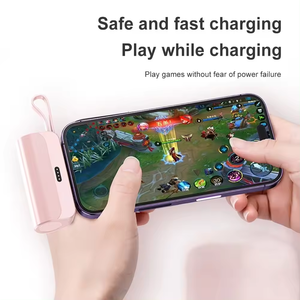 新しいリスト5000mAhミニ発電所携帯電話用LEDディスプレイ付き急速充電ポータブルタイプCパワーバンク - Product Image 3