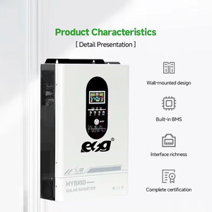 ESG 5.5kw Hybrid Solar Inverter LCD Screen Home Off-grid Solar <strong>System</strong> 5500w MPPT PV <strong>Input</strong> Pure Sine Wave Inverter Quad <strong>Output</strong> - Product Image 3