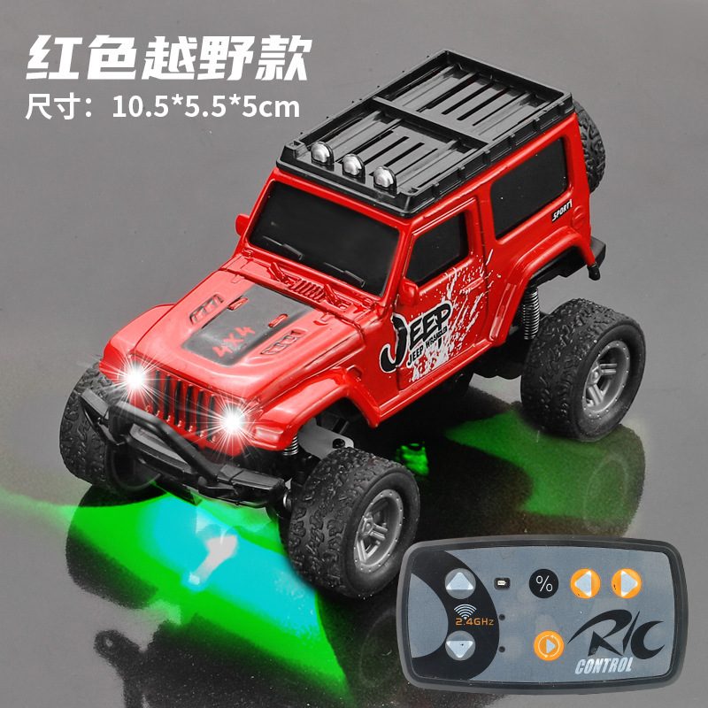 Mini coche de aleación con control remoto - Modelo todoterreno rojo
