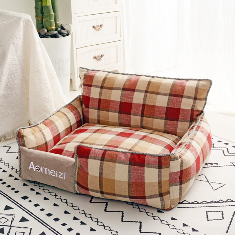 Backrest Red Grid