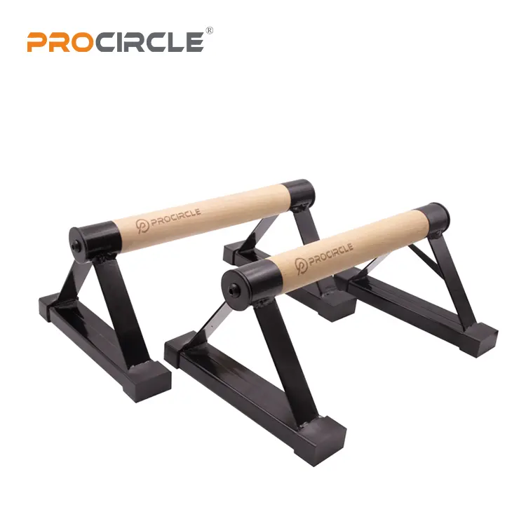 Wp8004 Parallelettes Staven Met Houten Handgrepen Calisthenics Apparatuur Geschikt Voor Handstand Krachttraining Voor Binnen Buiten