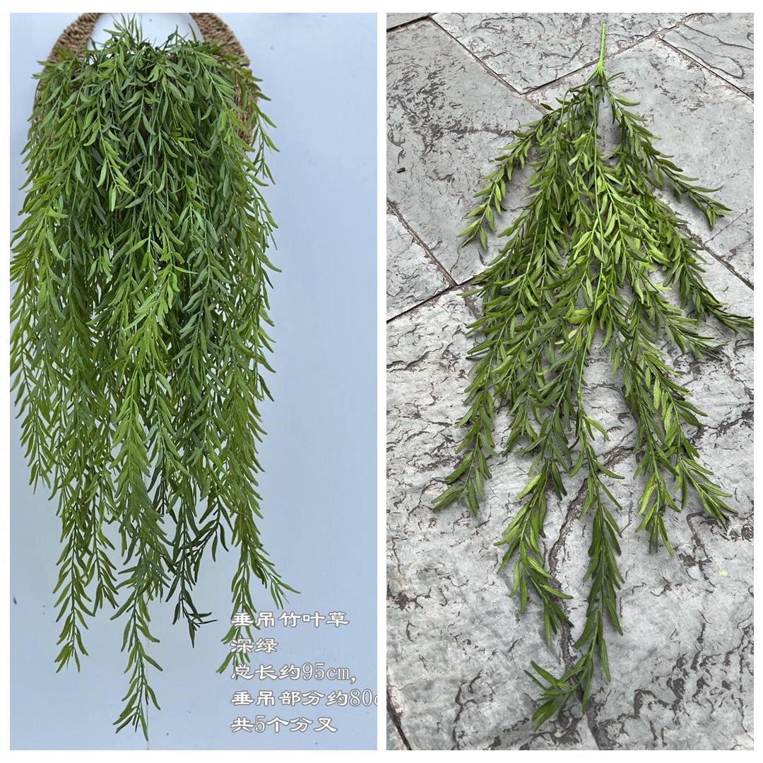 Hanging bamboo grass green