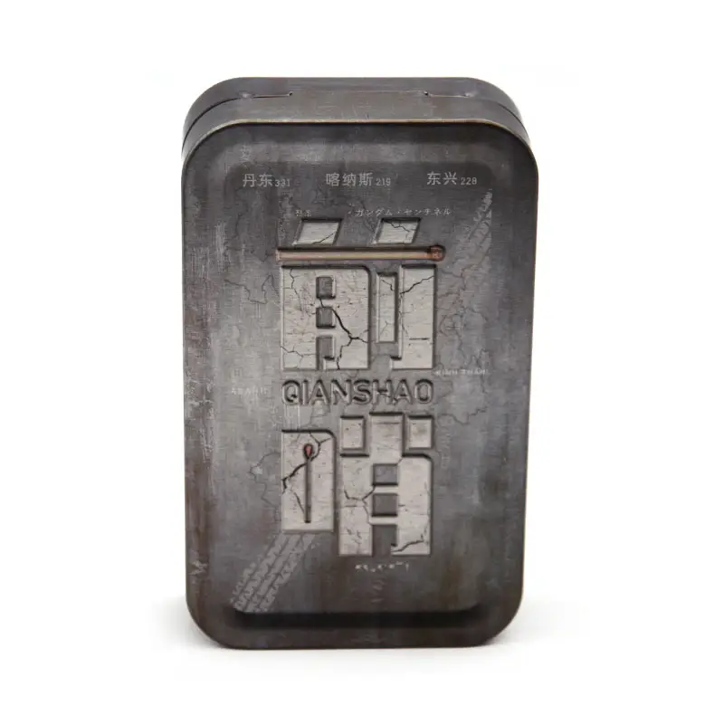 Caja de Metal para guardar cigarros, caja de embalaje de lata con bisagras, rectangular, pequeña, a medida
