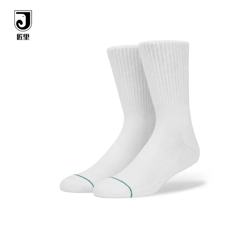 JL-A198 man and mens white cotton socks for men in white socks