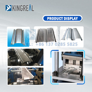 KINGREAL tam otomatik kepenk kapı rulo şekillendirme makinesi Metal toplanır panjur kapı üretim hattı hat testere kesici makinesi