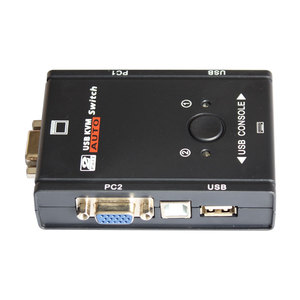 2端口，带两根电缆，用于键盘鼠标监视器计算机USB 2.0 KVM开关切换器1920*1440 VGA SVGA开关分路器盒 - Product Image 4