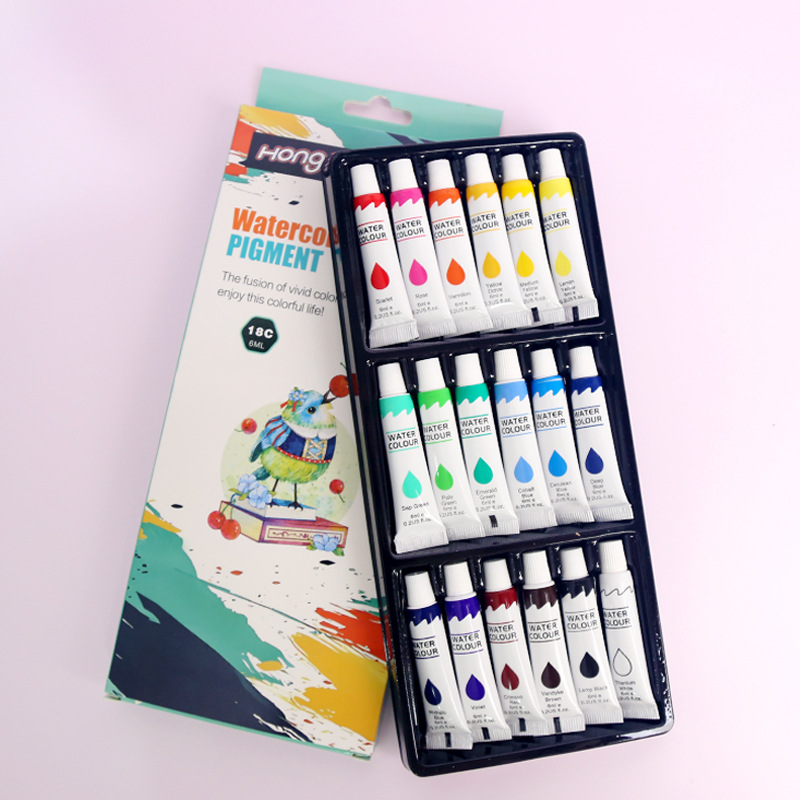 6ML * 18 colorsGouache (Chinese pull-out box).