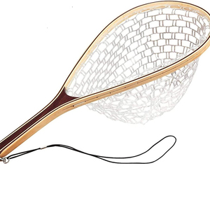 Fly Fishing Landing <span class=keywords><strong>Net</strong></span> bắt và phát hành cá hồi <span class=keywords><strong>Net</strong></span> khung hợp kim nhôm với cao su mềm lưới - Product Image 1