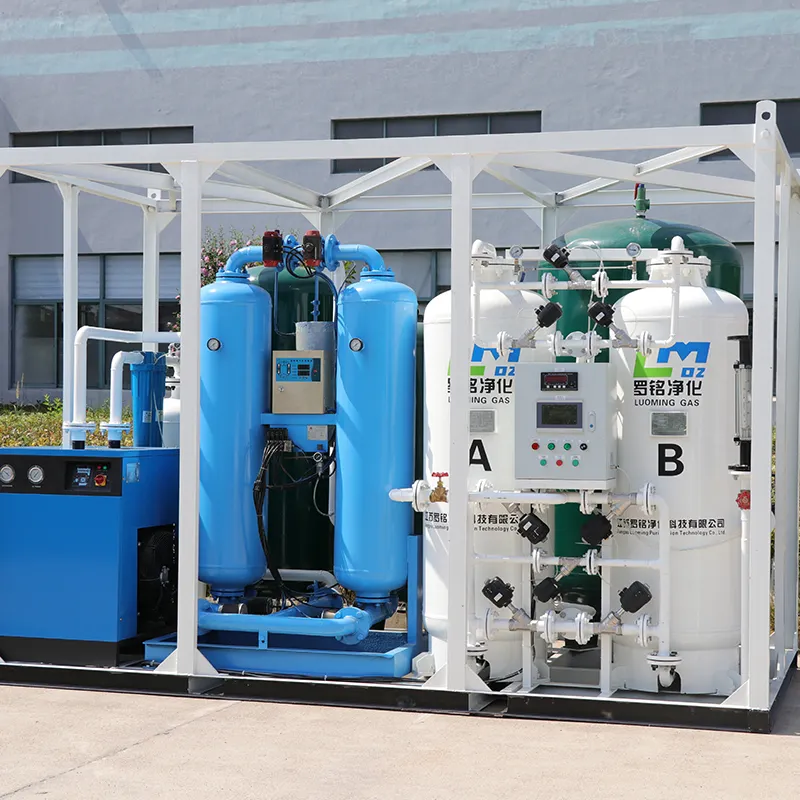 Sistema generador de oxígeno Psa de contenedor médico industrial para cilindros de llenado con CE ISO