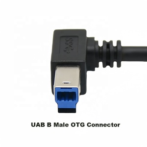 高速5Gbps 90度左角USB 3.0 A至b型公端口定制90度右左角usb A公到b型公 - Product Image 3