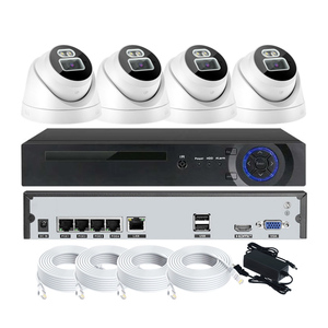 IP66防水圆顶子弹彩色闭路电视Poe Ip摄像系统8MP全套4ch Poe Nvr 48v手机远程视图 - Product Image 1