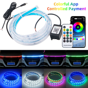 LED ban ngày chạy DRL bắt đầu quét tự động hướng dẫn dải ánh sáng màu duy nhất môi trường xung quanh đèn linh hoạt 12V Xe mui xe Đèn trang trí - Product Image 5