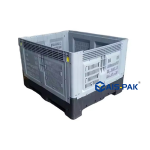 Contenedor de malla de plástico plegable de HDPE para logística agrícola y de mariscos Gran capacidad y diseño ventilado - Product Image 6