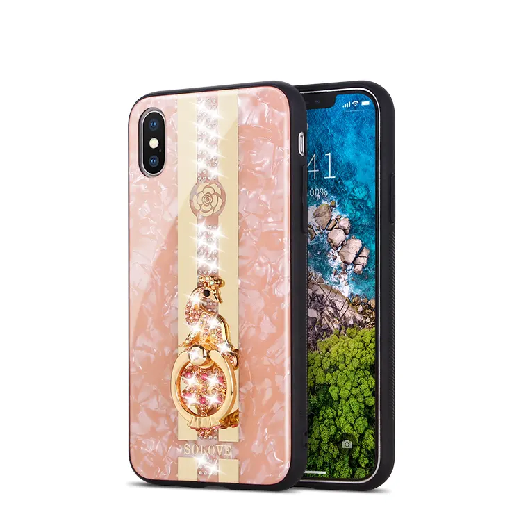 2019 di Lusso del Diamante di Vetro della Cassa Del Telefono per il iphone 6 7 8 più XS XR Fundas para celulares