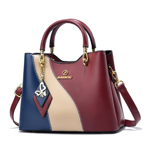 Red with blue