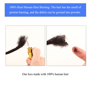 Cheveux Naturels Rastaヘアハンドメイドバージン人毛かぎ針編みドレッドロックエクステンション格安ドレッドロック男性用ヘアエクステンション - Product Image 5