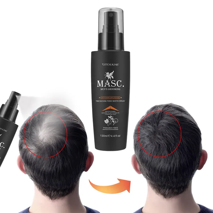 MASC กรูมมิ่งน้ำมัน Argan สะระแหน่ Oi หนาโทนิคไบโอตินสเปรย์ป้องกันผมร่วง