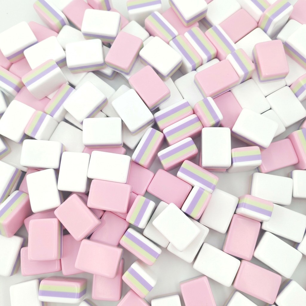 La Fete Mahjong Tiles-Blush Pink