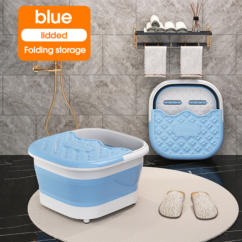 Blue with lid
