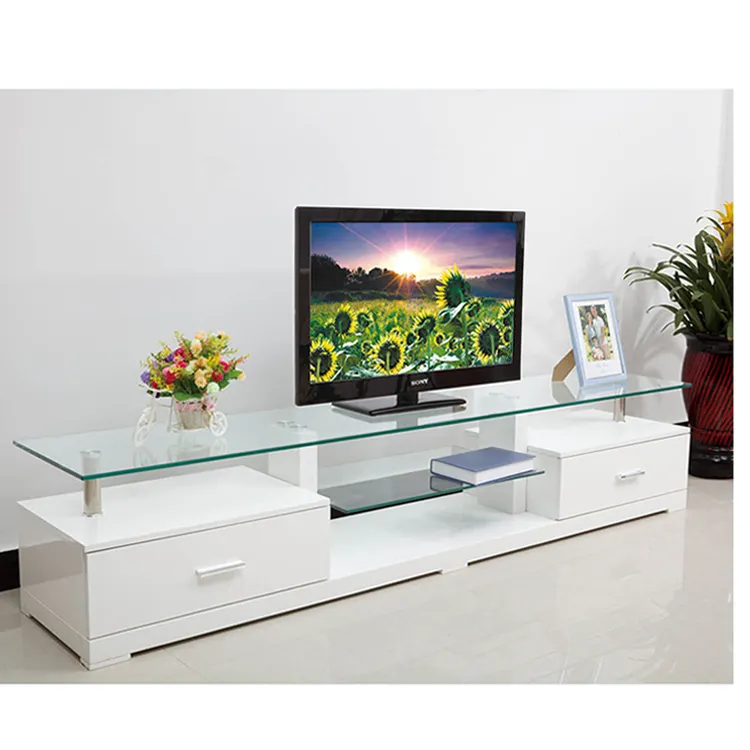 Mdf Parete Tv Unità di Progettazione 65 Pollici Angolo Stand Camera Mobili di Lusso Bianco Del Basamento Con Disegna 2021 Soggiorno Console di Alta gloss 75