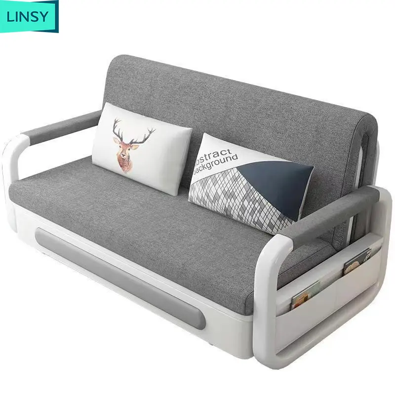 Linsy Venta caliente Habitación Muebles de estar modernos esponja Sofá cama plegable Precio 809