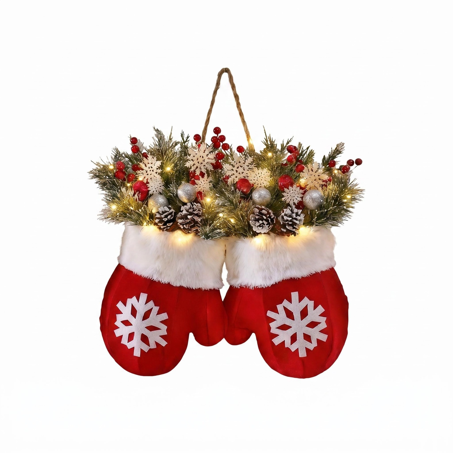 Couronne de gants de Noël Hl012