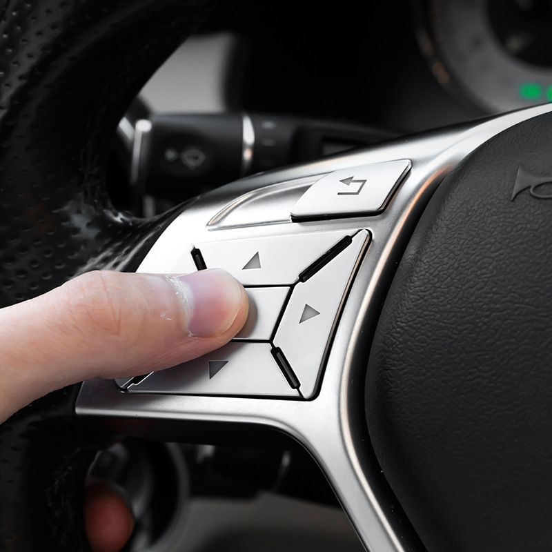 Black square steering wheel