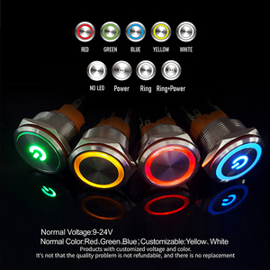 LANBOO <strong>25</strong>/30mm 3A Latching or Momentary Push Button <strong>Switch</strong> 1NO1NC Can Be Customized with Two Color Three and Color LED - Product Image 5