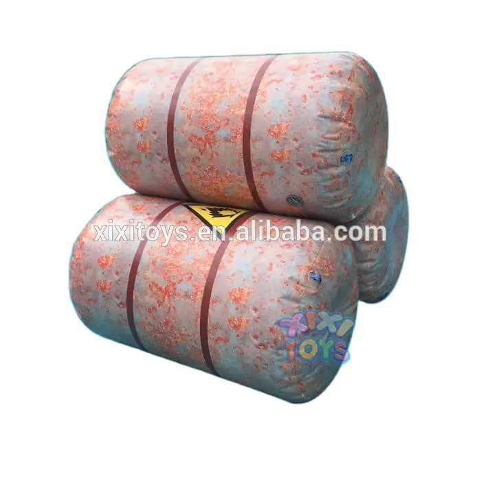 Cylinder Inflatable Paintball Bunkers / Archery Inflatable Oil Barriers