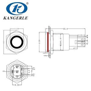Chinakel 16mm interruttori a pulsante per tastiera con pulsante impermeabile - Product Image 5