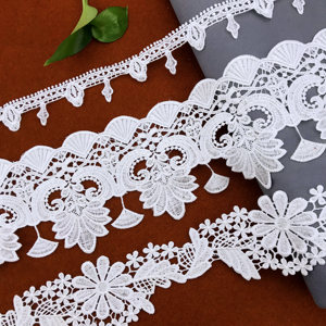 Latest 3d <strong>lace</strong> fabric Leave White embroidery fabric french <strong>lace</strong> with <strong>stripe</strong>