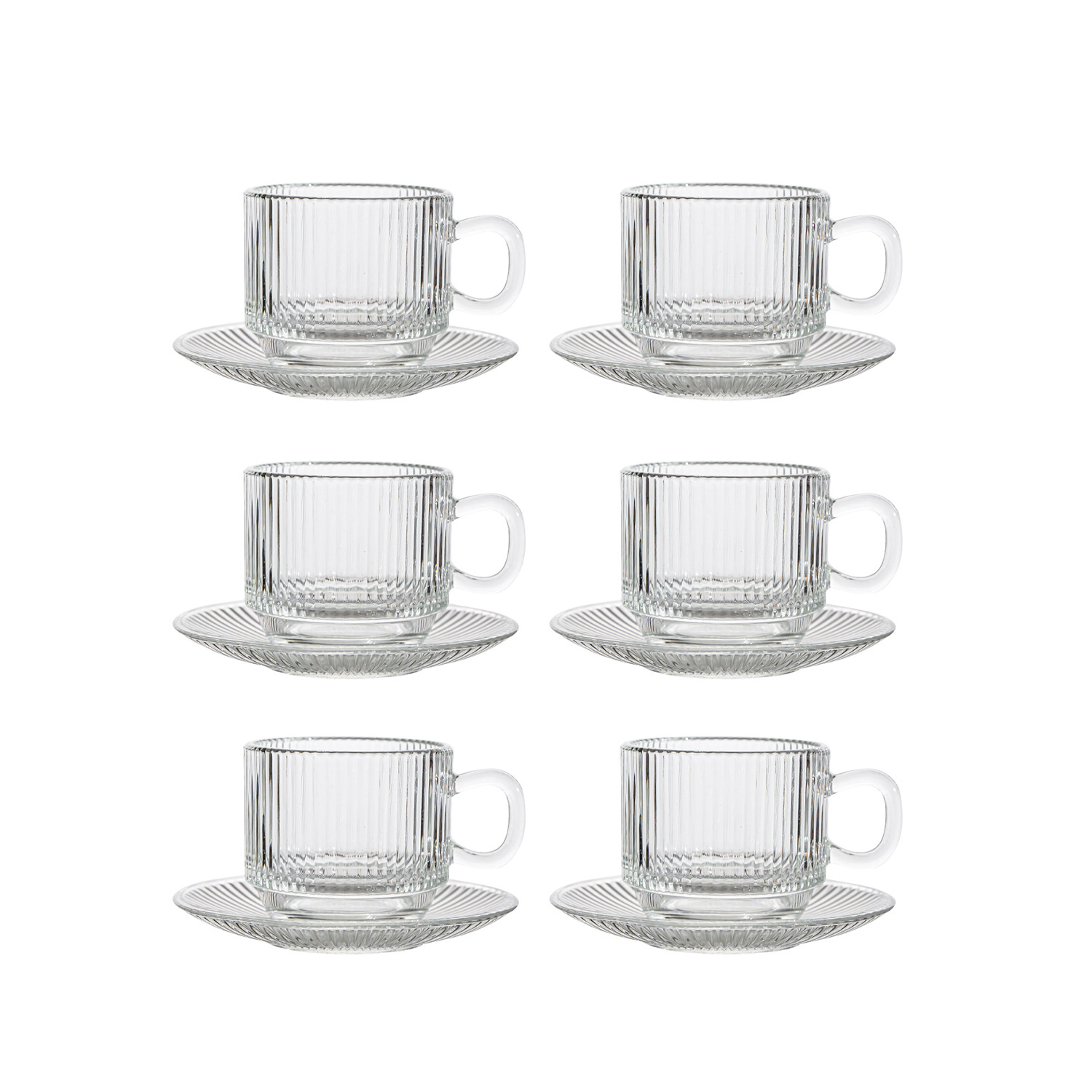 Assiette empilée cup-stripe-6 tasse 6