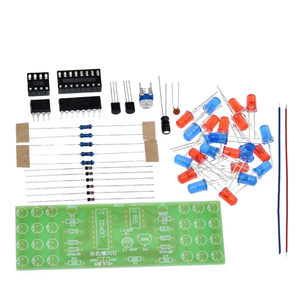 Rot Blau Doppelte Farbe Blinklichter DIY Kit Strobe NE555 CD4017 Elektronische Praxis Lernkits Suite Teile Geschenk - Product Image 1