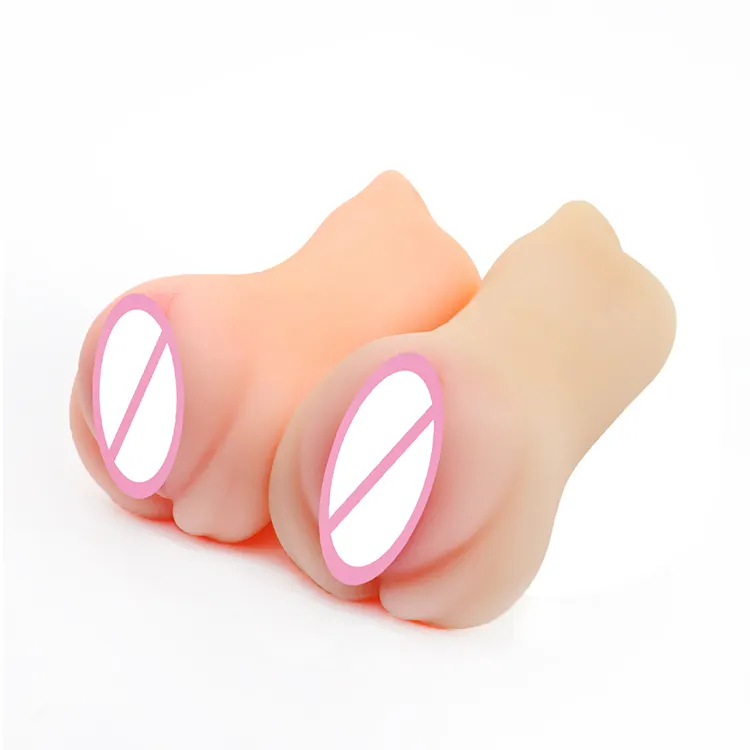 Venta caliente Artificial doble cabeza masturbador masculino Vagina juguetes para adultos realista bolsillo coño juguetes sexuales para hombres masturbación TPE culo