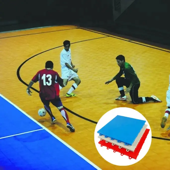 Lantai Lapangan Futsal/Ubin Olahraga Plastik untuk Futsal