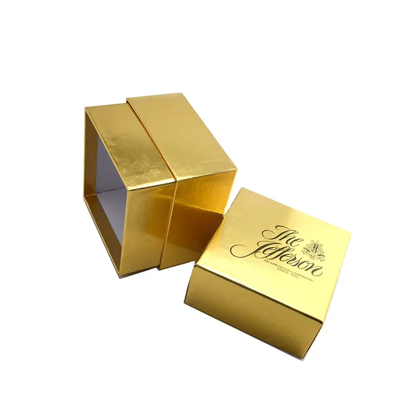 लक्जरी थोक सोने कला कागज बनाया रंग मुद्रण पैकेजिंग बक्से उपहार बॉक्स के साथ मोमबत्ती कागज बक्से कस्टम मोमबत्ती जार